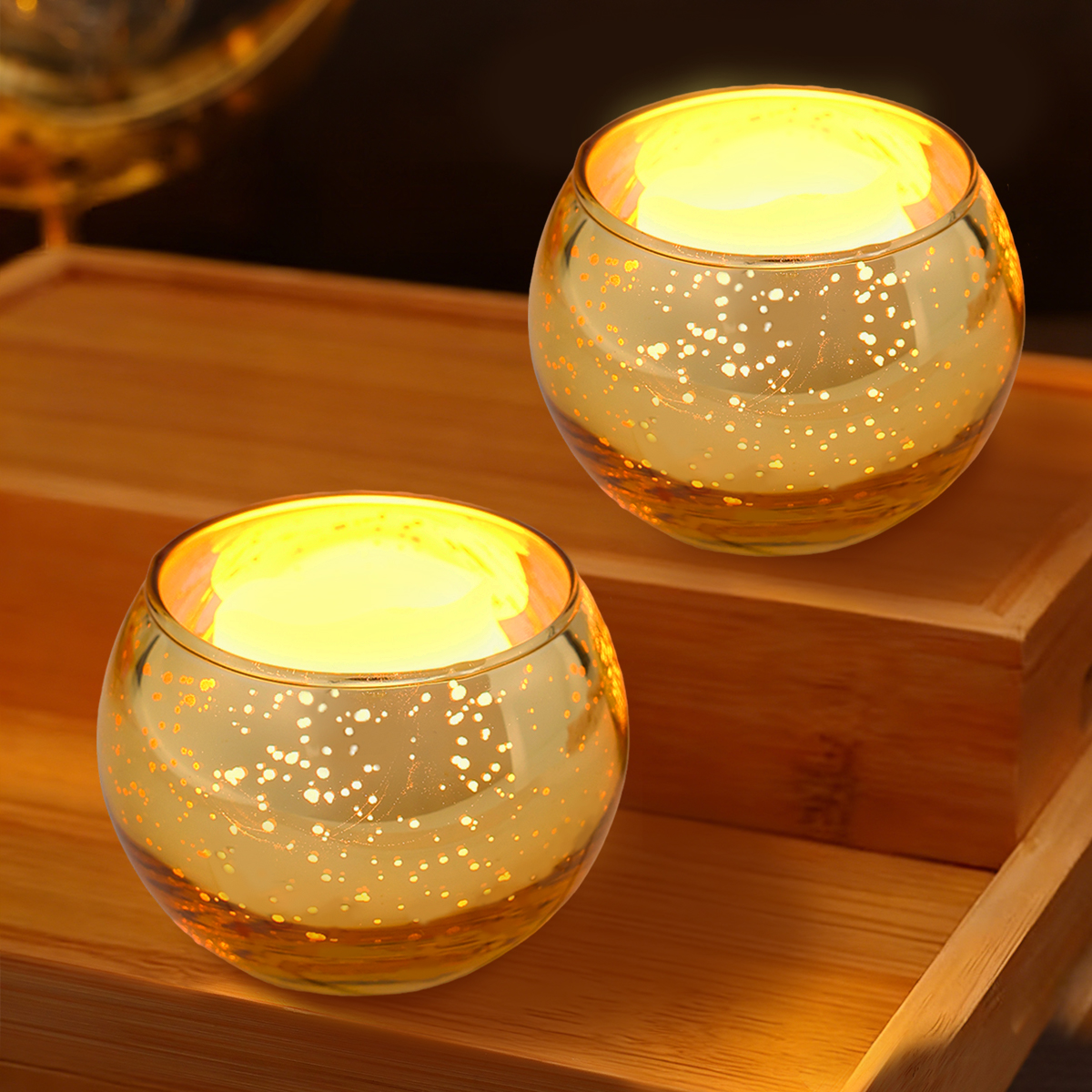 Round Gold Glass Candle Holder - đánh giá và giá Candle Glass Supplies