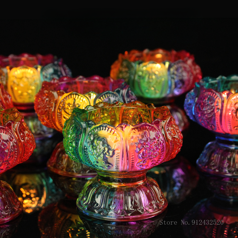 Colorful Lucky High Feet Lamp  - đánh giá và giá Candle Glass Supplies
