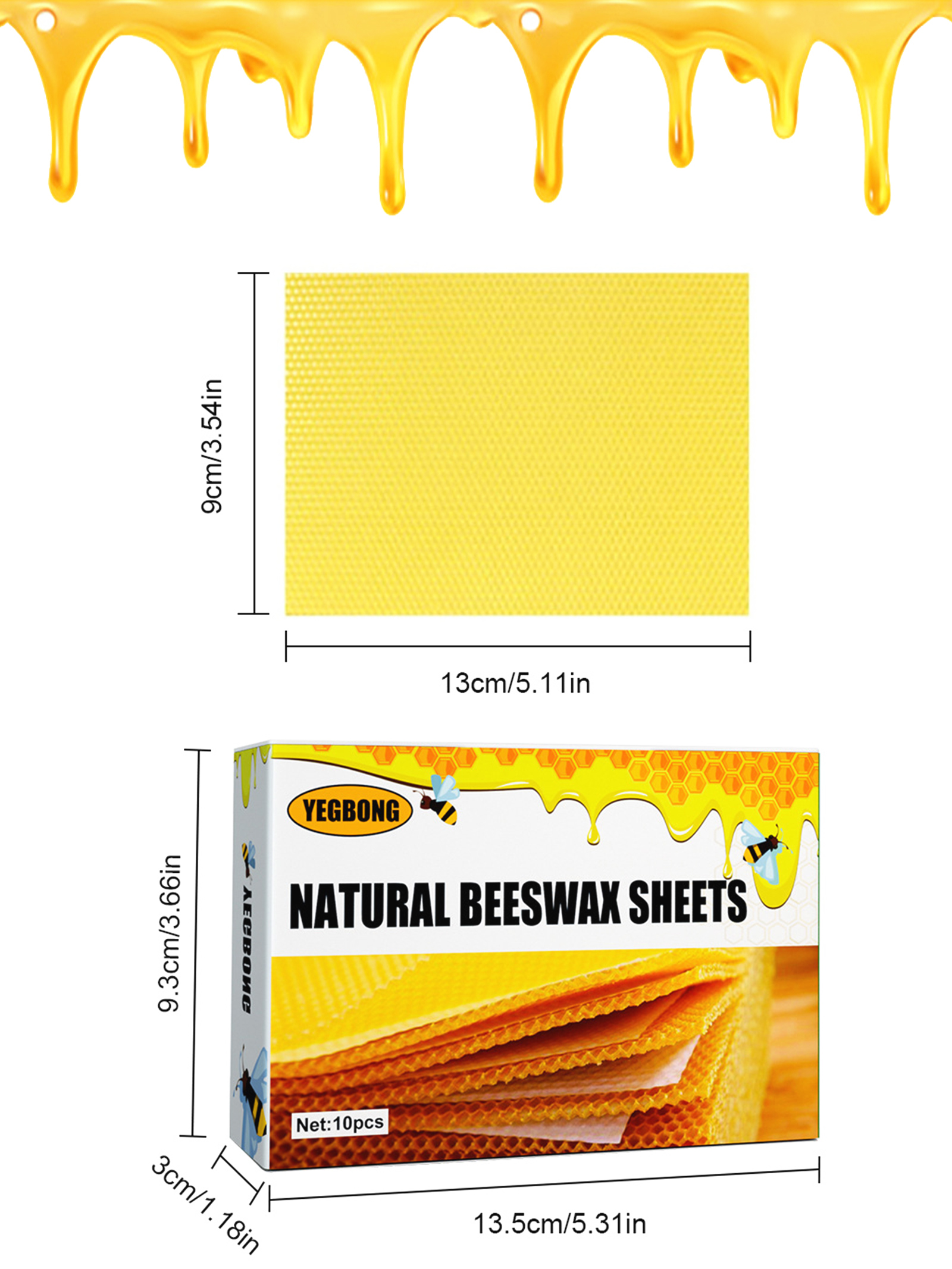 10Pcs Natural Honeycomb Bee Wa - đánh giá và giá Candle Supplies In Bulk