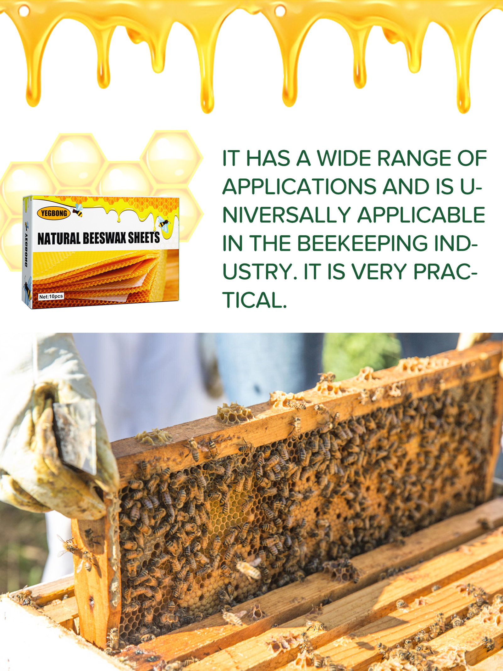 10Pcs Natural Honeycomb Bee Wa - đánh giá và giá Candle Supplies In Bulk