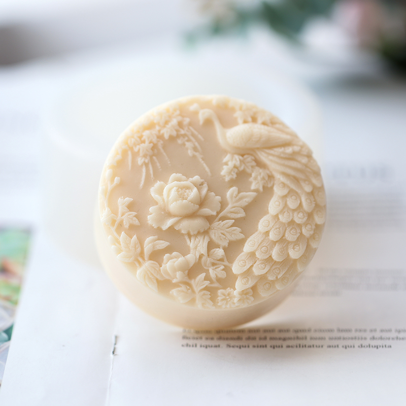 Peacock Flower Pattern Silicon - đánh giá và giá Candle Supplies In Bulk